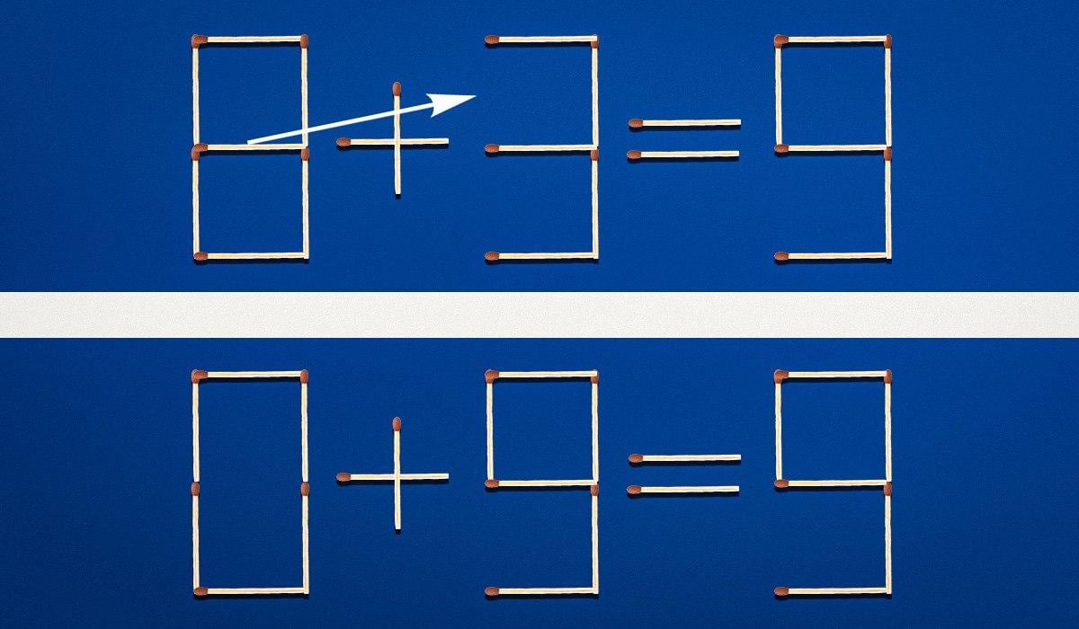 Για να λύσετε την εξίσωση πρέπει να αναδιατάξετε μόνο 1 σπίρτο: ένα απλό τεστ IQ