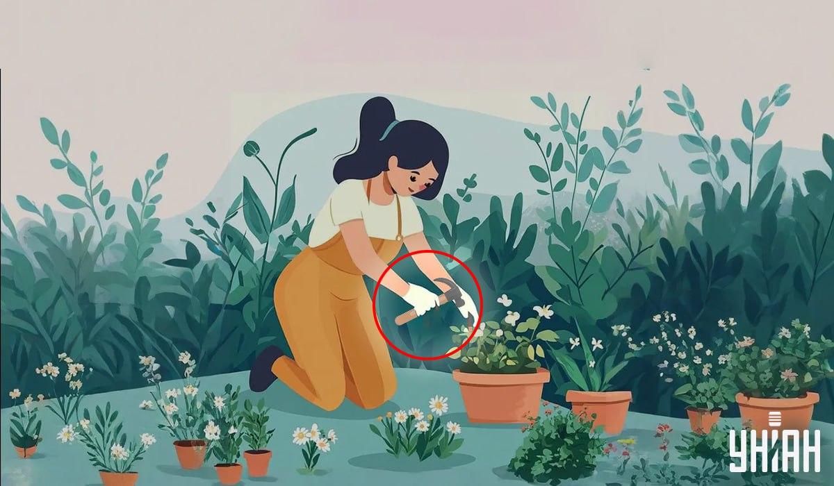 Γυναίκα που κρατάει σφυρί / Moje Collage