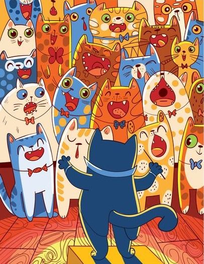 Βρείτε το ψάρι ανάμεσα στις γάτες: ένα διασκεδαστικό παζλ για άτομα με αετίσια όραση